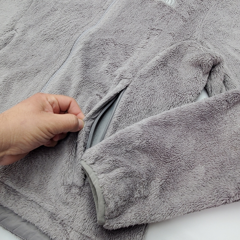 The North Face Womens Sweater Fleece Jacket Heather Gray Full Zip Pockets Size M - Picture 6 of 12